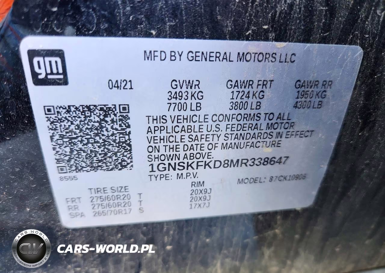 2021 Chevrolet Suburban K1500 Premier VIN:1GNSKFKD8MR338647 - 13