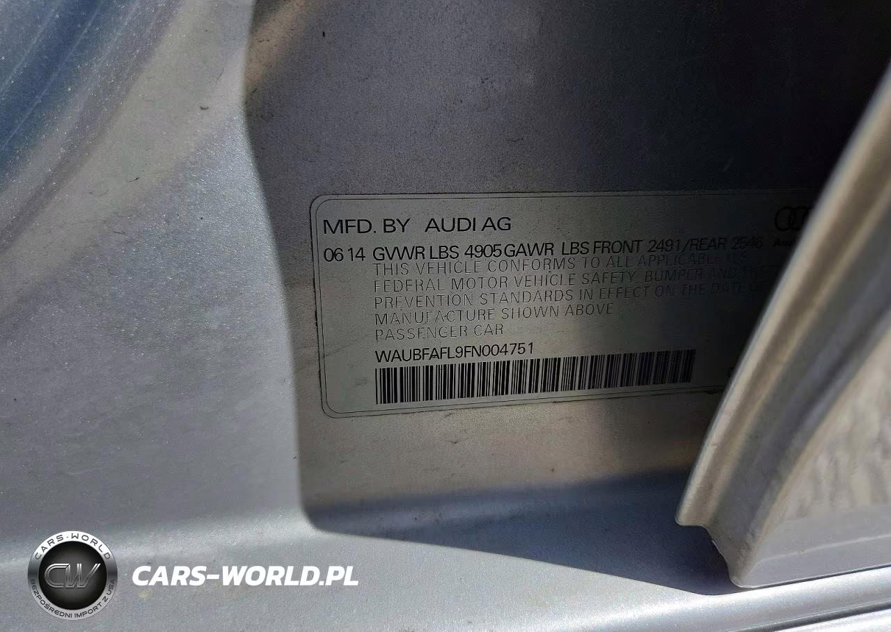 2015 Audi A4 Premium VIN:WAUBFAFL9FN004751 - 12