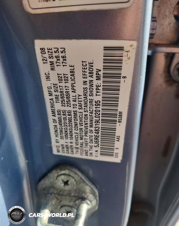 2009 Honda Cr-V Lx VIN:5J6RE48319L020195 - 13