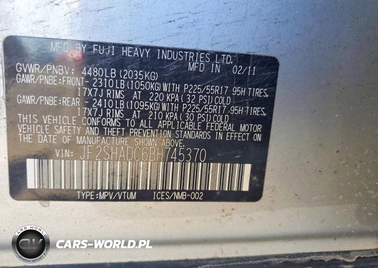 2011 Subaru Forester 2.5X Premium VIN:JF2SHADC6BH745370 - 12