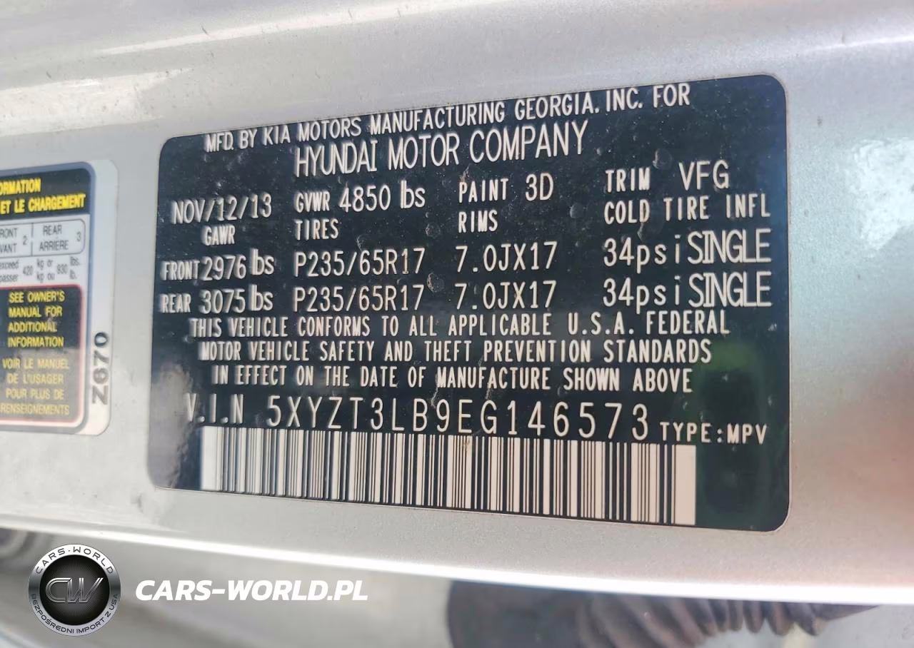 2014 Hyundai Santa Fe Sport 2.4L VIN:5XYZT3LB9EG146573 - 13