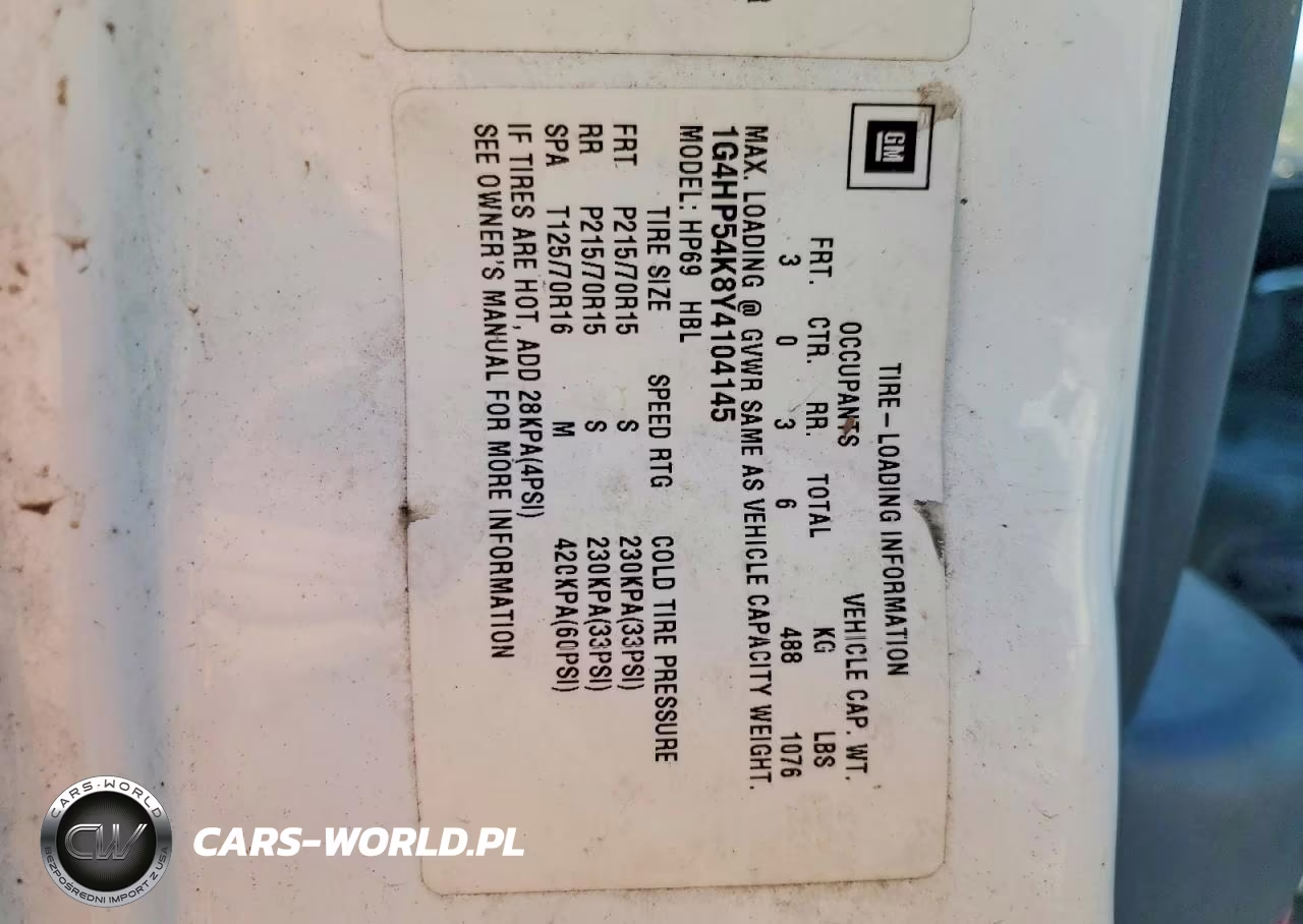 2000 Buick Lesabre Custom VIN:1G4HP54K8Y4104145 - 12