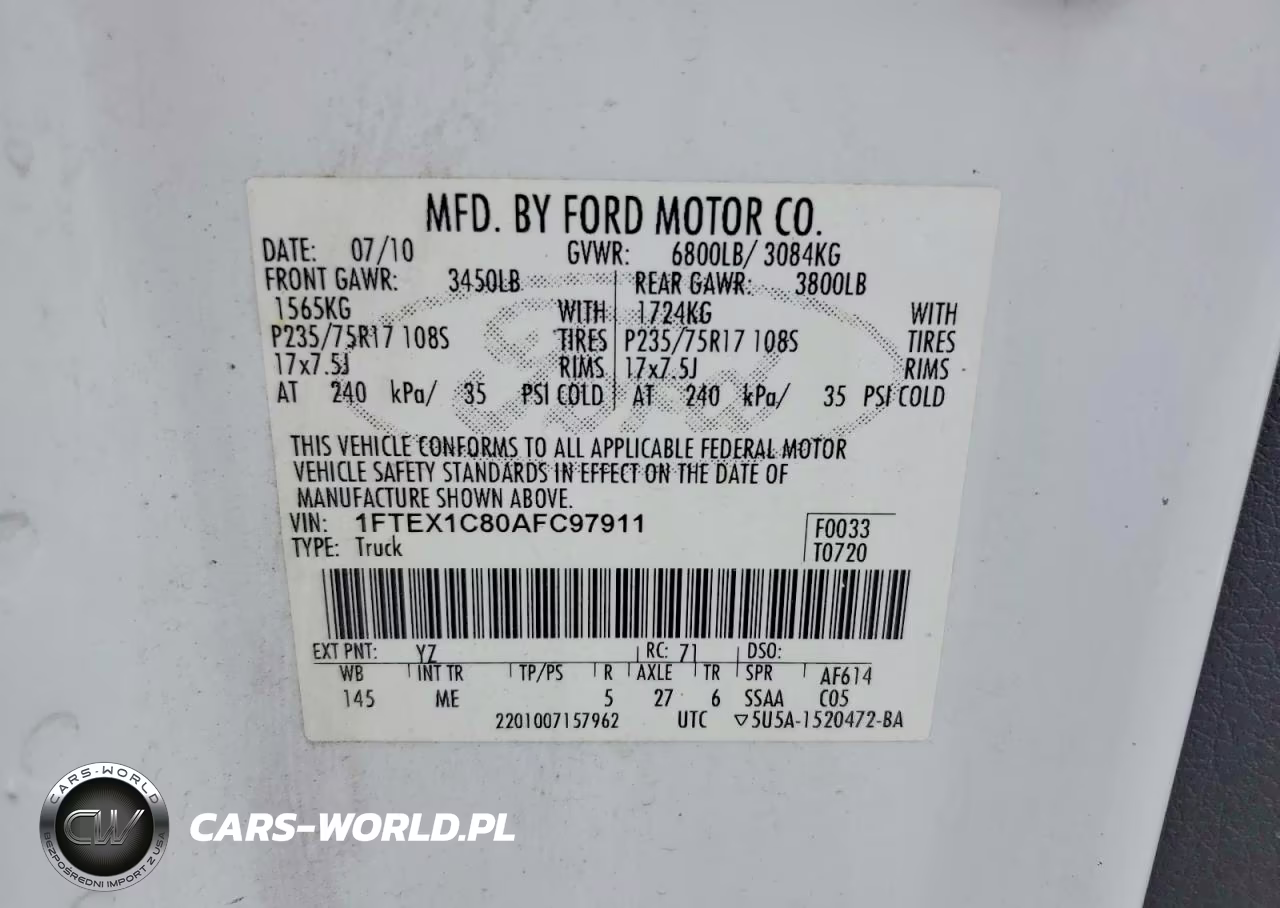 2010 Ford F150 Super Cab VIN:1FTEX1C80AFC97911 - 12