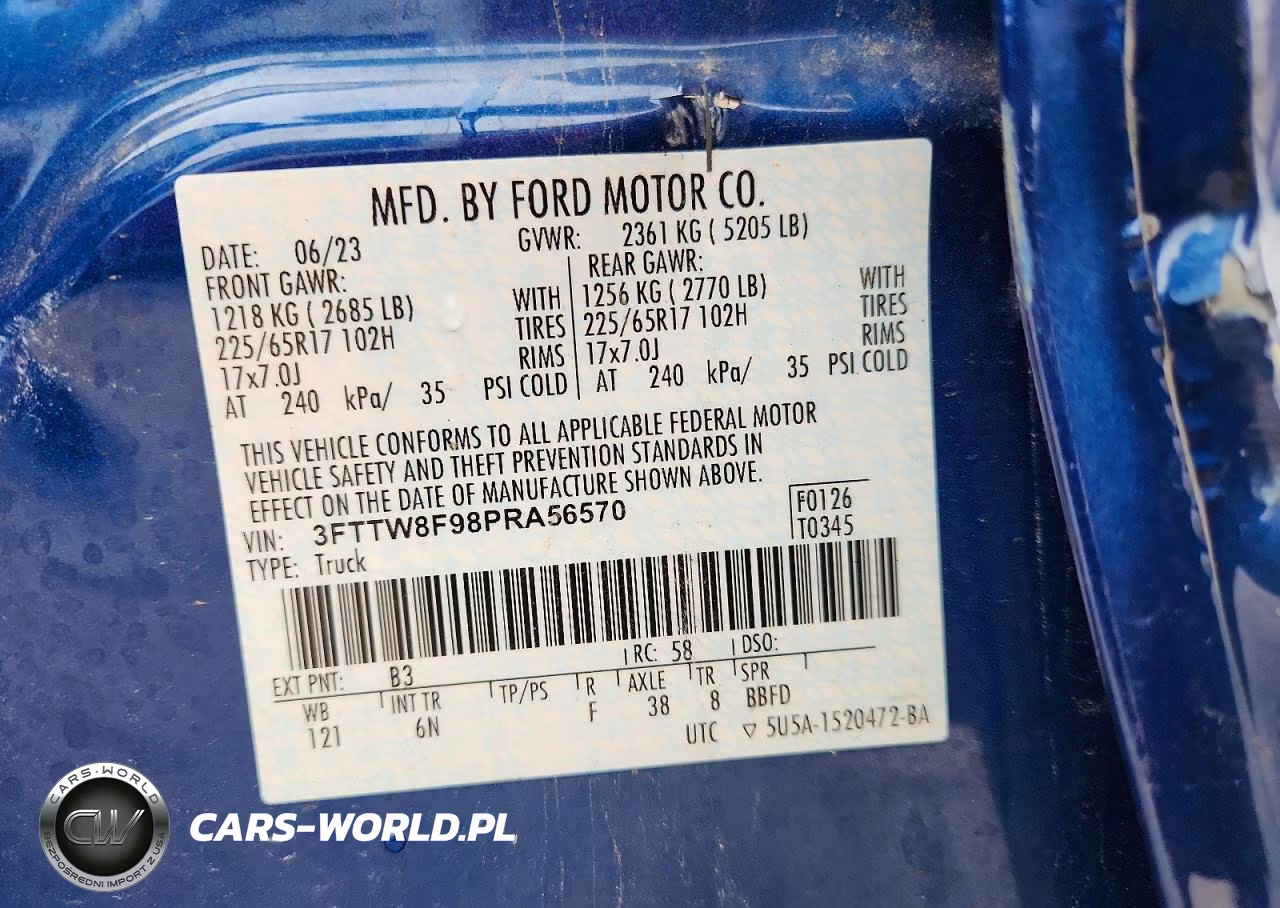 2023 Ford Maverick Xl VIN:3FTTW8F98PRA56570 - 12