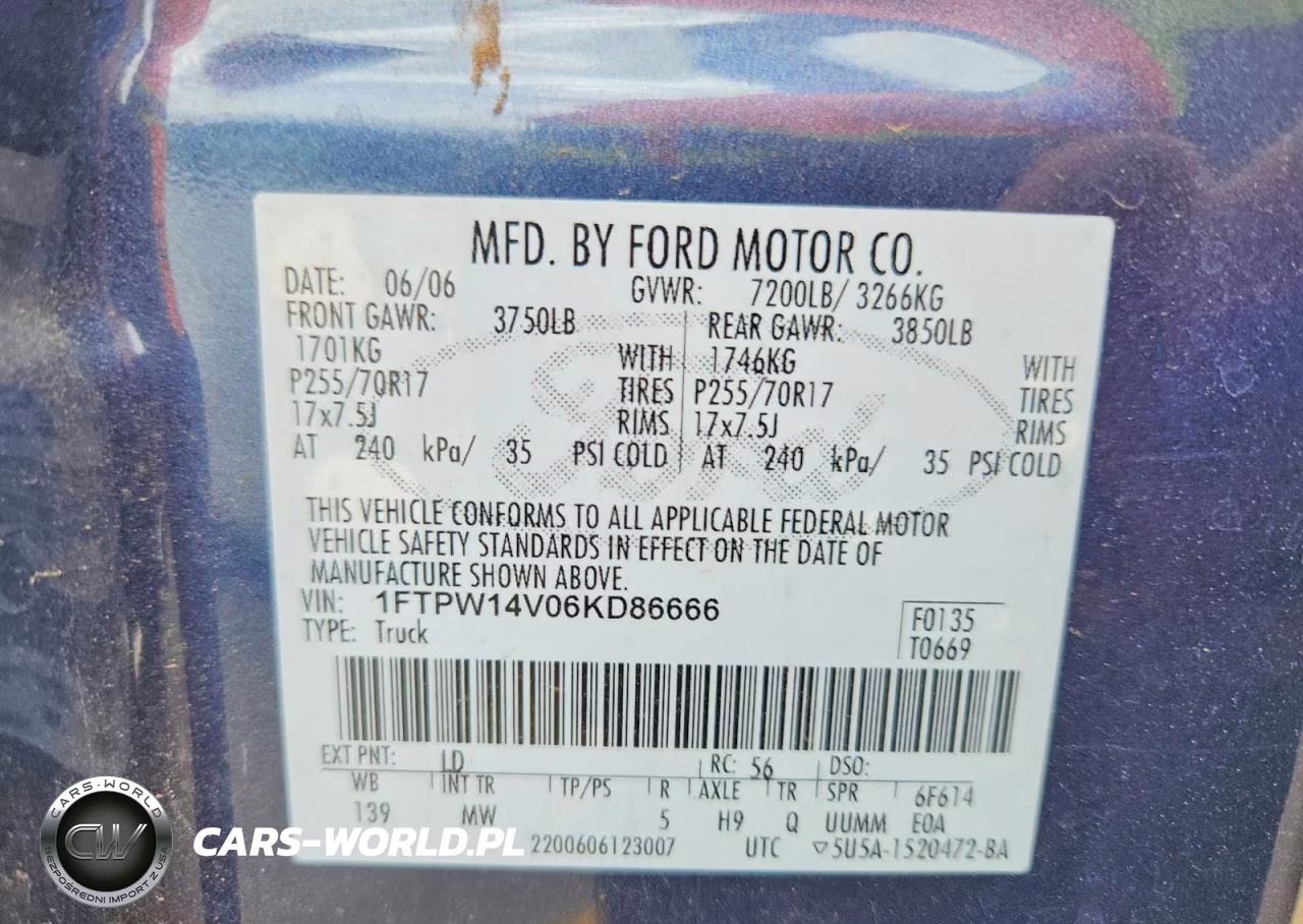 2006 Ford F150 Supercrew VIN:1FTPW14V06KD86666 - 12