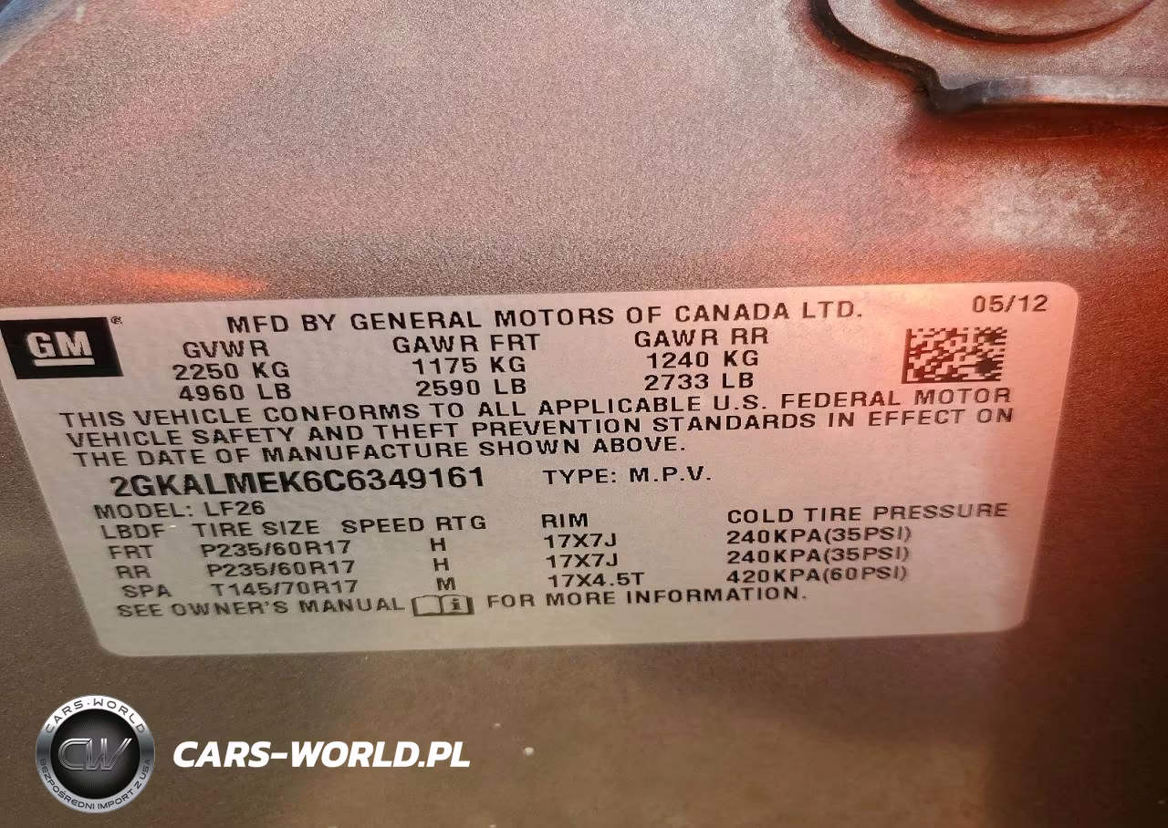 2012 GMC Terrain Sle VIN:2GKALMEK6C6349161 - 13