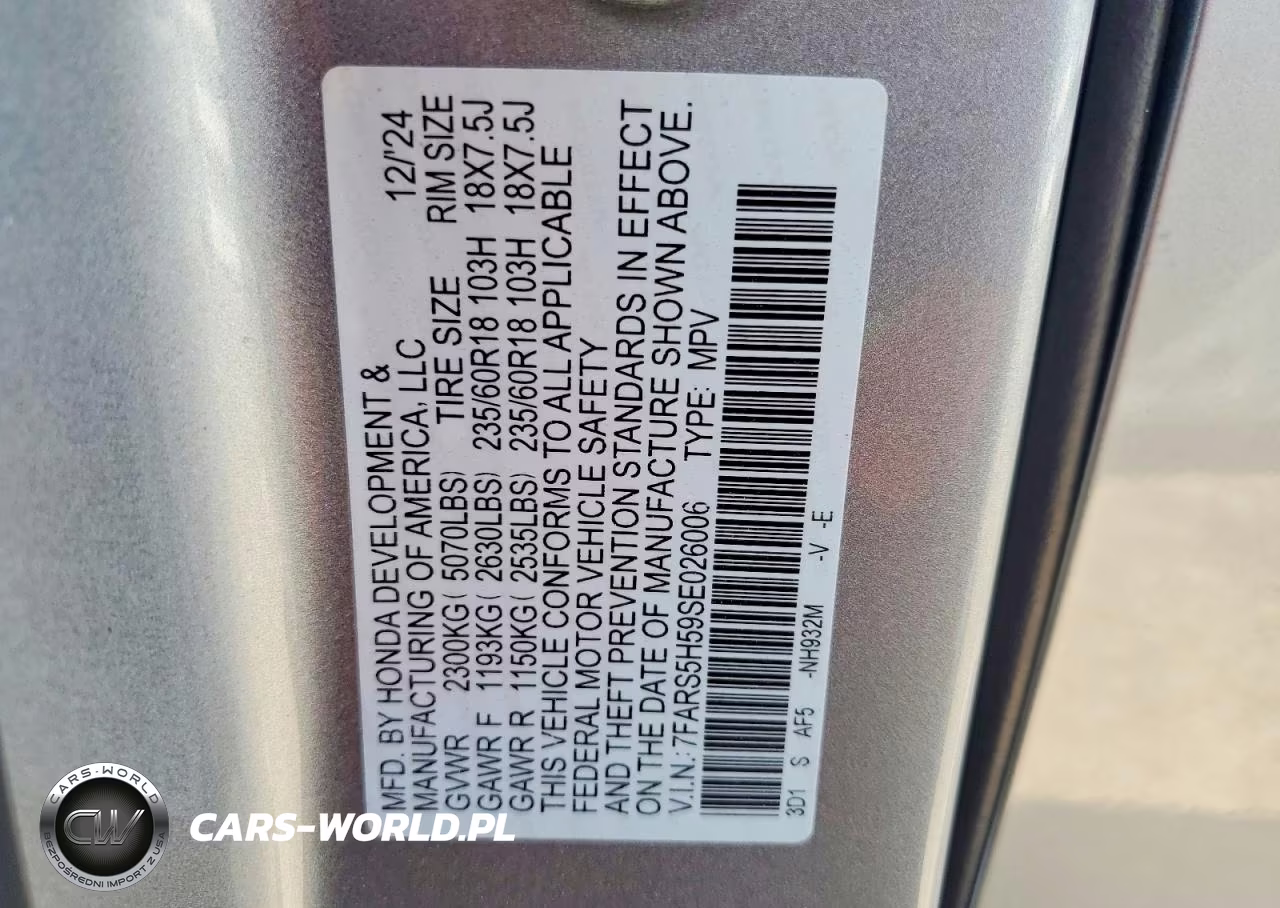 2025 Honda Cr-V Sport VIN:7FARS5H59SE026006 - 13