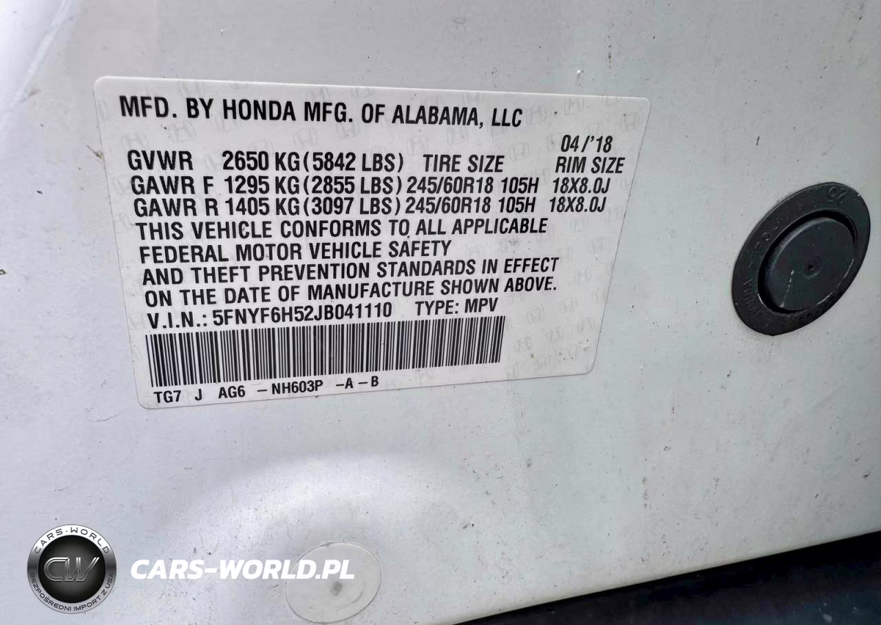2018 Honda Pilot Exl VIN:5FNYF6H52JB041110 - 13