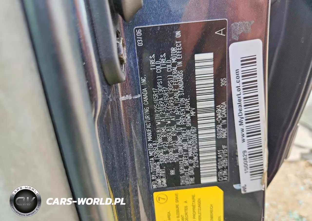 2007 Lexus Rx 350 VIN:2T2HK31U47C006167 - 12
