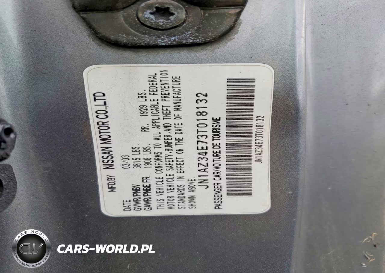 2003 Nissan 350Z Coupe VIN:JN1AZ34E73T018132 - 12