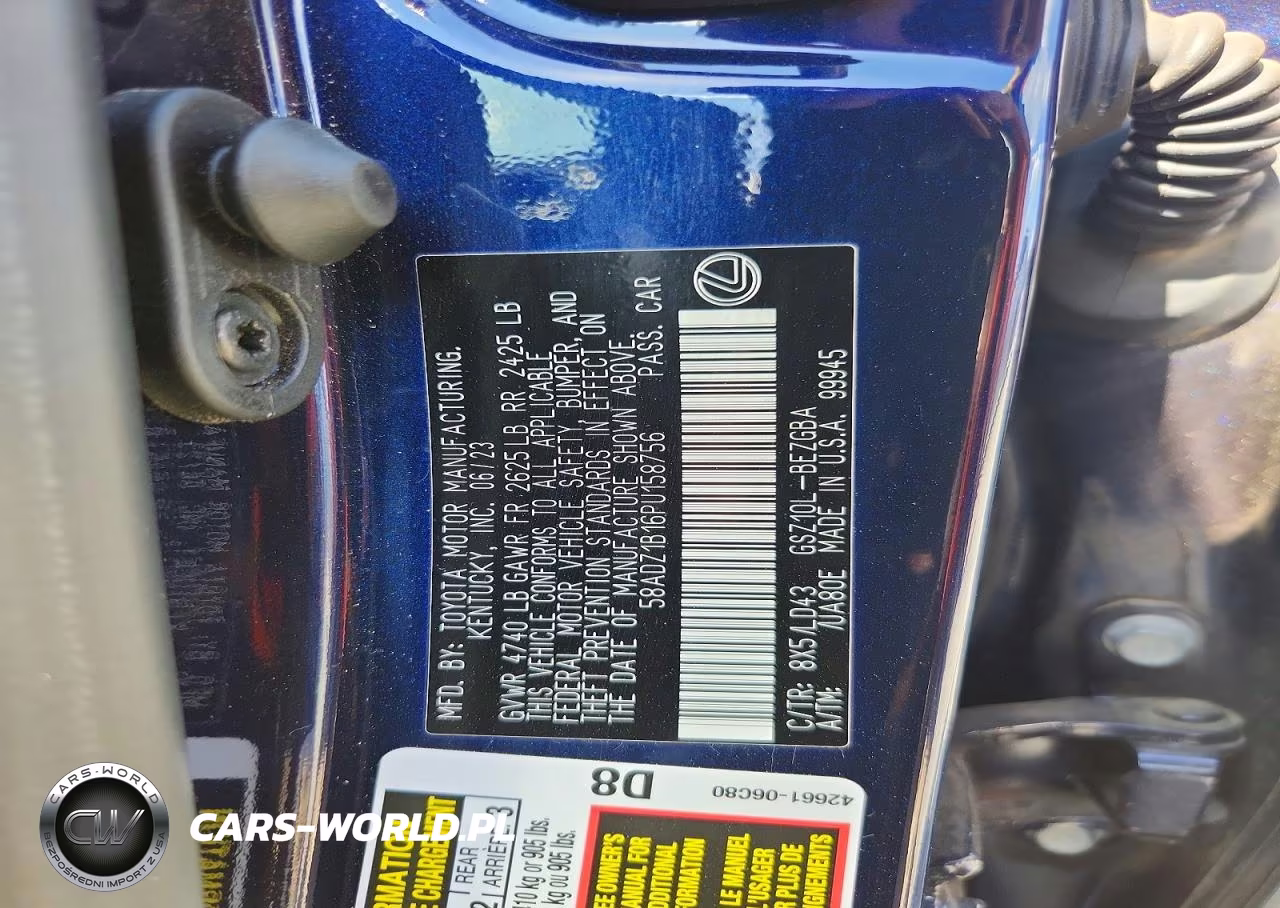 2023 Lexus Es 350 Base VIN:58ADZ1B16PU158756 - 13