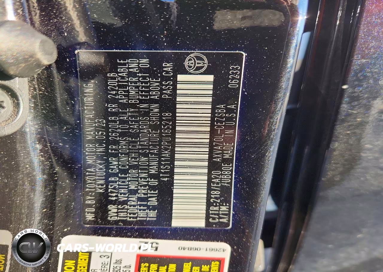 2023 Toyota Camry Se VIN:4T1S11AK2PU165218 - 12