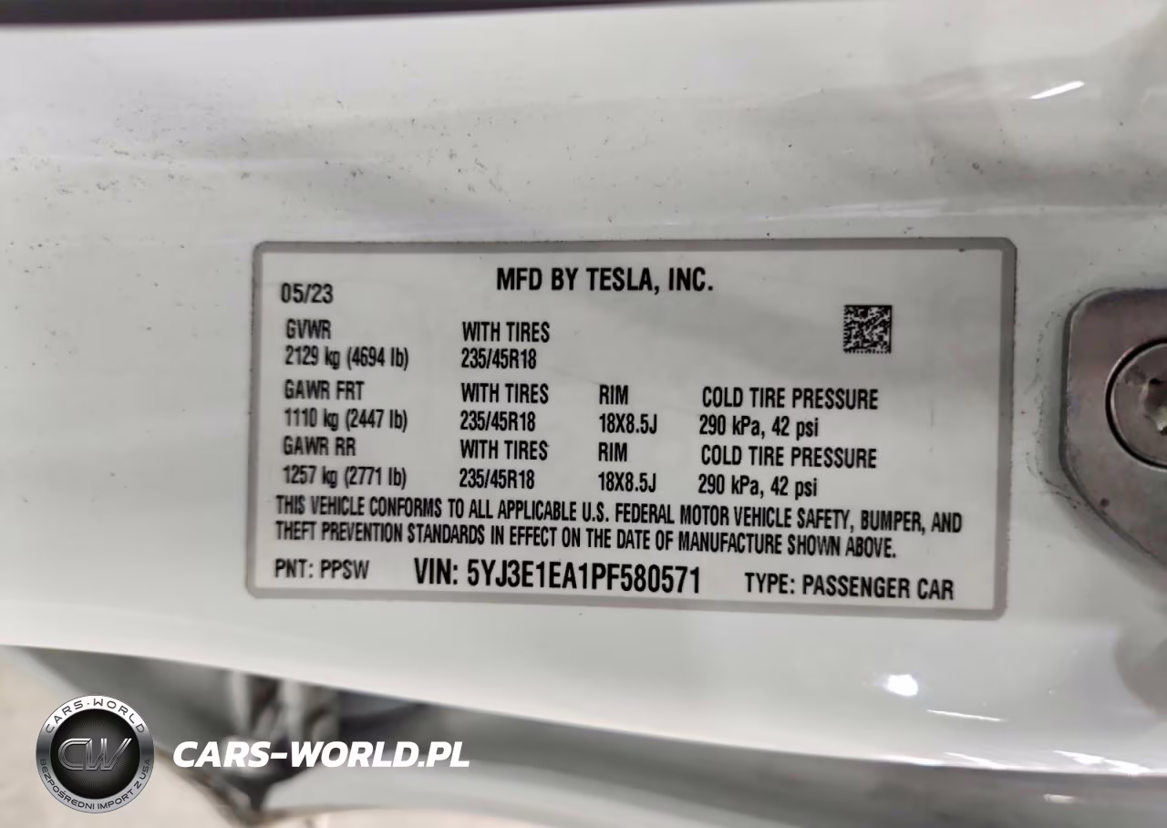 2023 Tesla Model 3 VIN:5YJ3E1EA1PF580571 - 12
