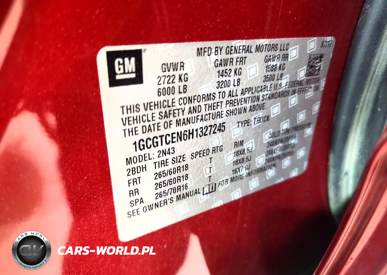 2017 Chevrolet Colorado Lt VIN:1GCGTCEN6H1327245 - 12