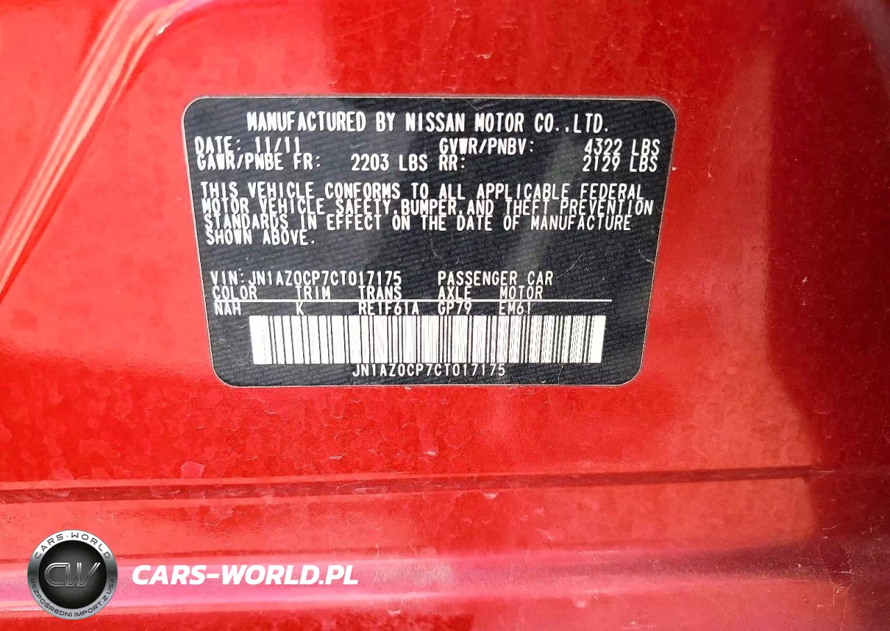2012 Nissan Leaf Sv VIN:JN1AZ0CP7CT017175 - 12