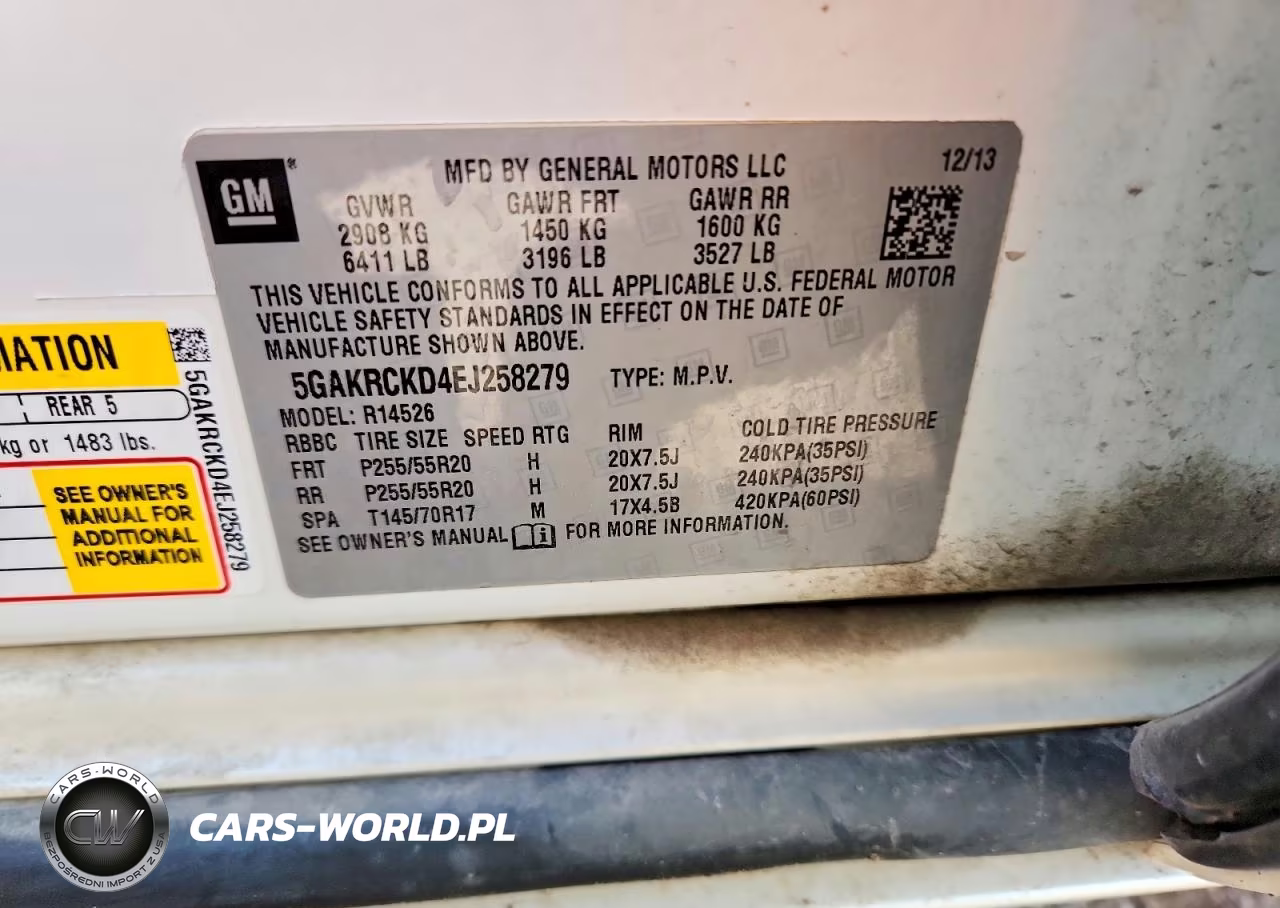 2014 Buick Enclave VIN:5GAKRCKD4EJ258279 - 13
