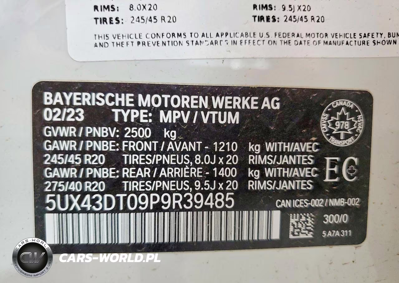 2023 BMW X4 M40I VIN:5UX43DT09P9R39485 - 13