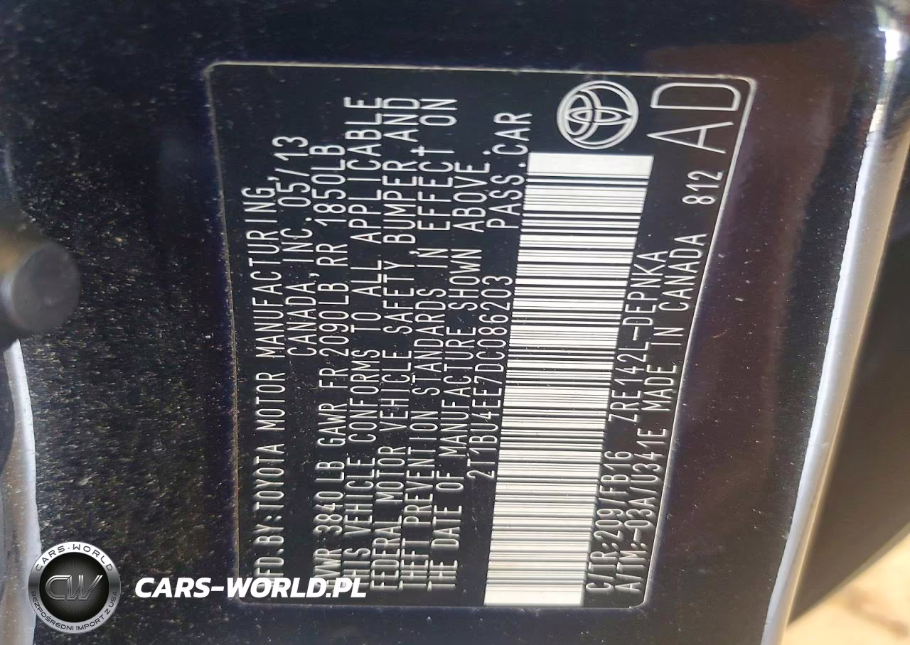2013 Toyota Corolla Le VIN:2T1BU4EE7DC086203 - 12