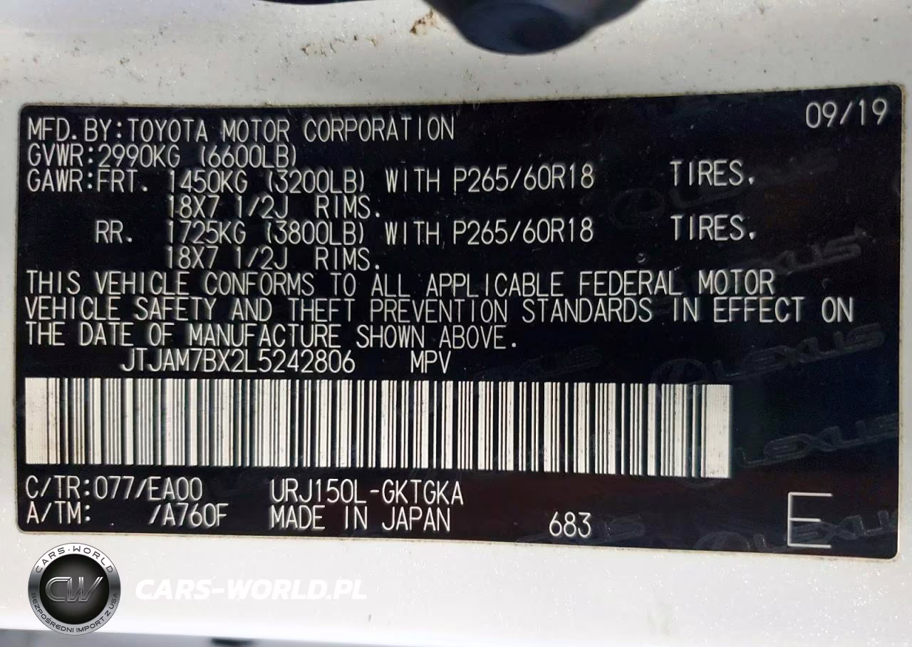2020 Lexus Gx 460 Premium VIN:JTJAM7BX2L5242806 - 13