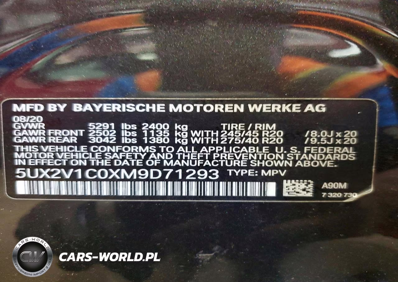 2021 BMW X4 xDrive30I VIN:5UX2V1C0XM9D71293 - 13