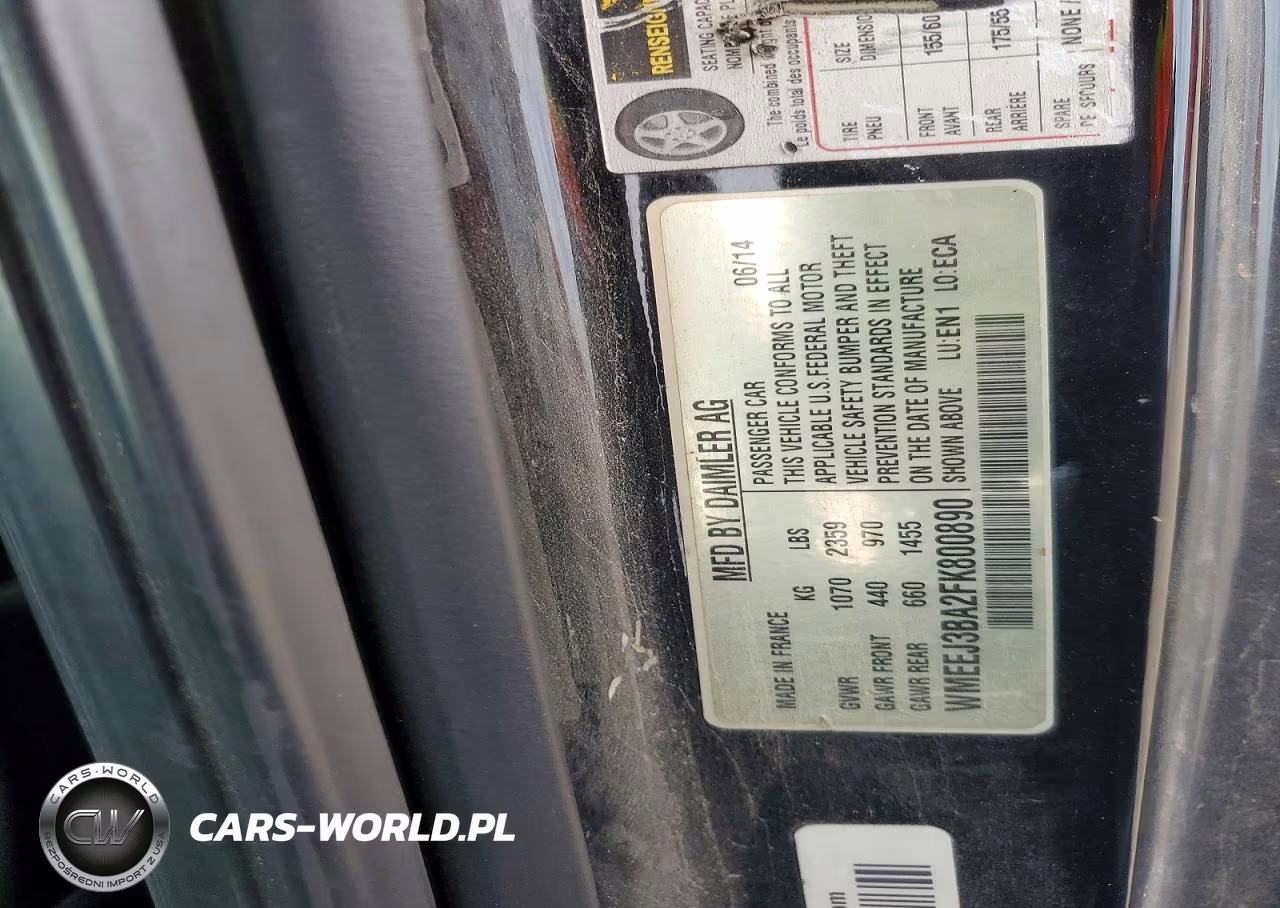 2015 Smart Fortwo Pure VIN:WMEEJ3BA2FK800890 - 12