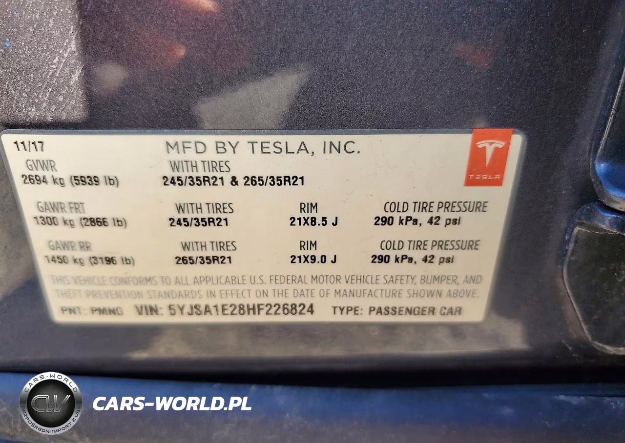 2017 Tesla Model S VIN:5YJSA1E28HF226824 - 13