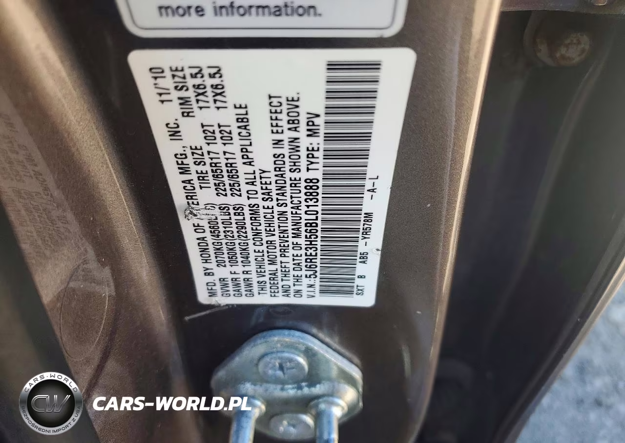 2011 Honda Cr-V Ex VIN:5J6RE3H56BL013888 - 13