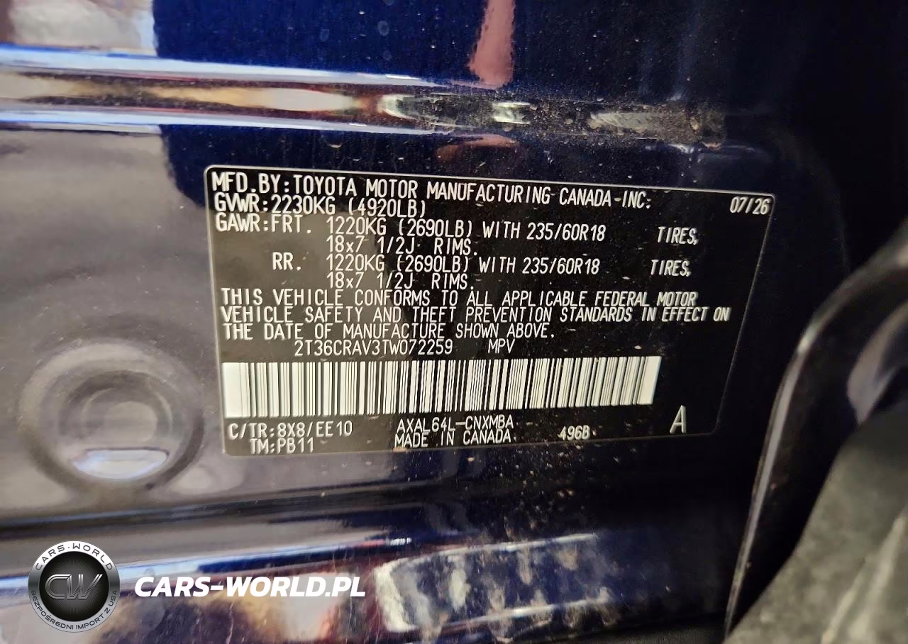 2026 Toyota Rav4 Xle Premium VIN:2T36CRAV3TW072259 - 13