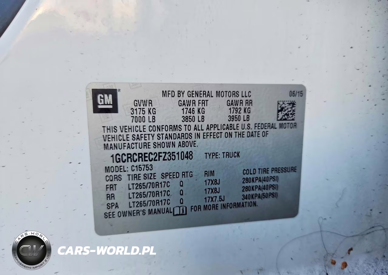 2015 Chevrolet Silverado C1500 Lt VIN:1GCRCREC2FZ351048 - 12