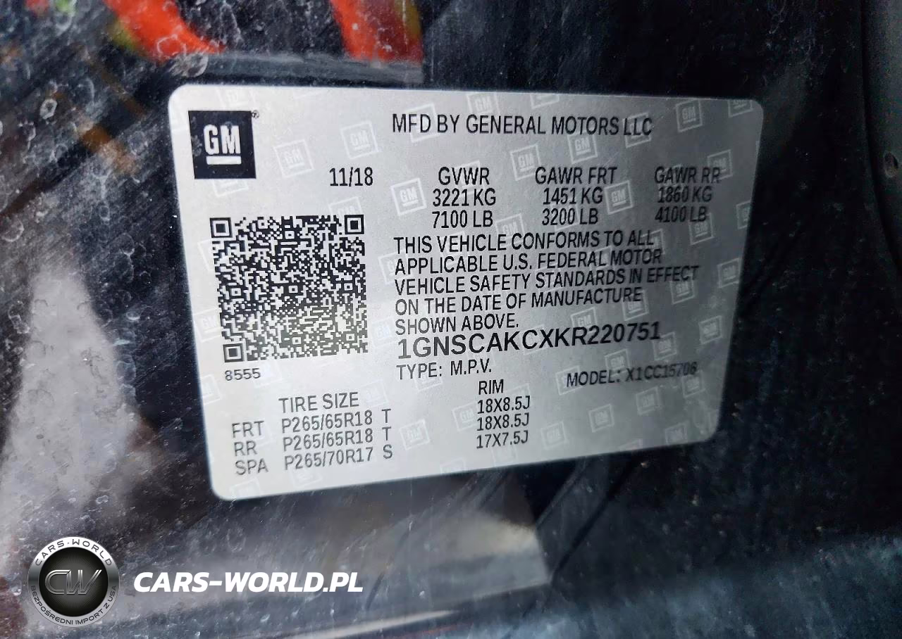 2019 Chevrolet Tahoe C1500 Ls VIN:1GNSCAKCXKR220751 - 13