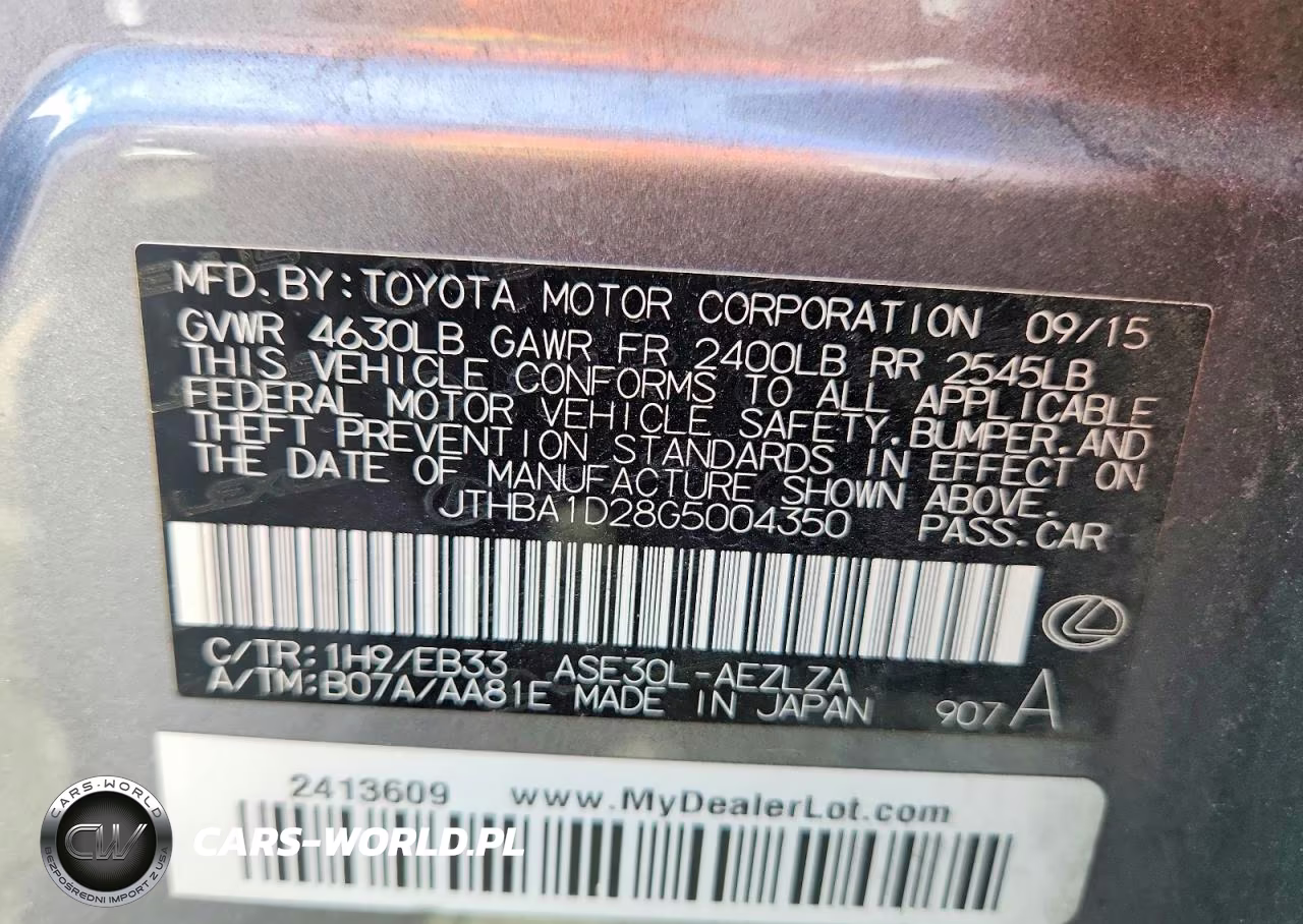 2016 Lexus Is 200T VIN:JTHBA1D28G5004350 - 13