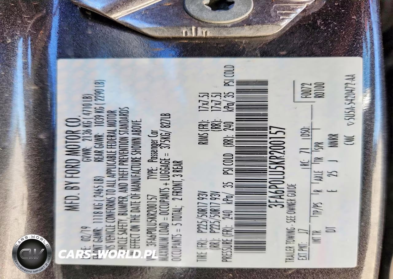 2019 Ford Fusion Se VIN:3FA6P0LU5KR200157 - 12