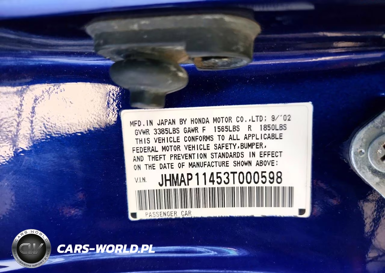 2003 Honda S2000 VIN:JHMAP11453T000598 - 12