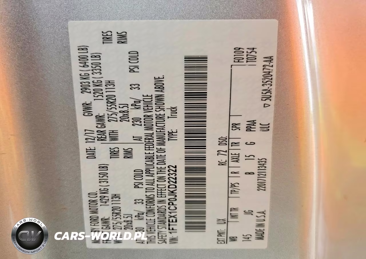 2018 Ford F150 Super Cab VIN:1FTEX1CP0JKD22322 - 13