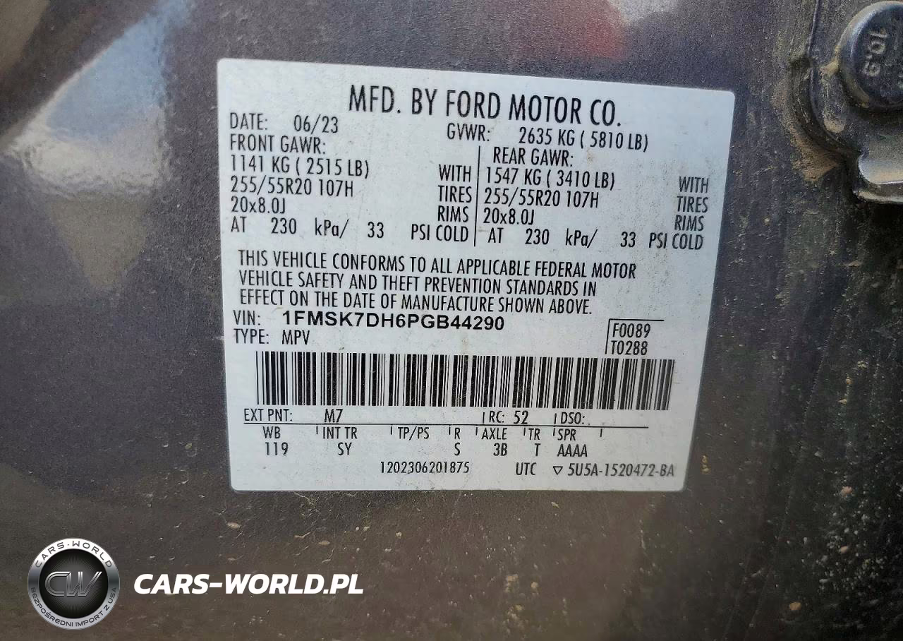 2023 Ford Explorer Xlt VIN:1FMSK7DH6PGB44290 - 13