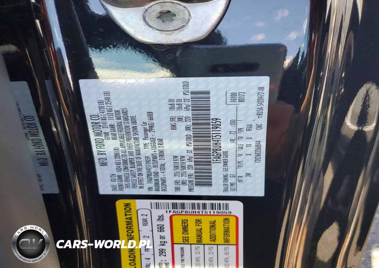 2026 Ford Mustang VIN:1FAGP8UH4T5119059 - 12
