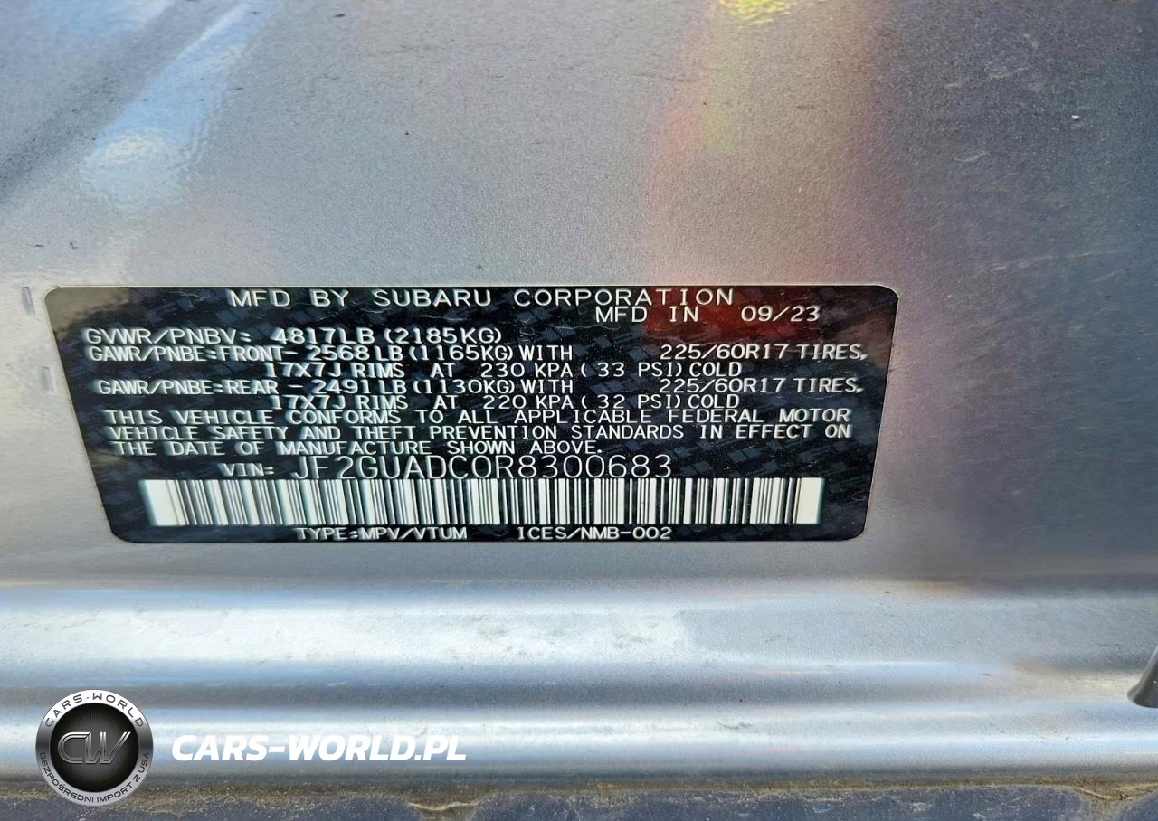 2024 Subaru Crosstrek Premium VIN:JF2GUADC0R8300683 - 13