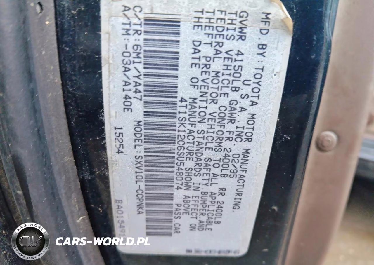 1995 Toyota Camry Le VIN:4T1SK12C6SU548074 - 12