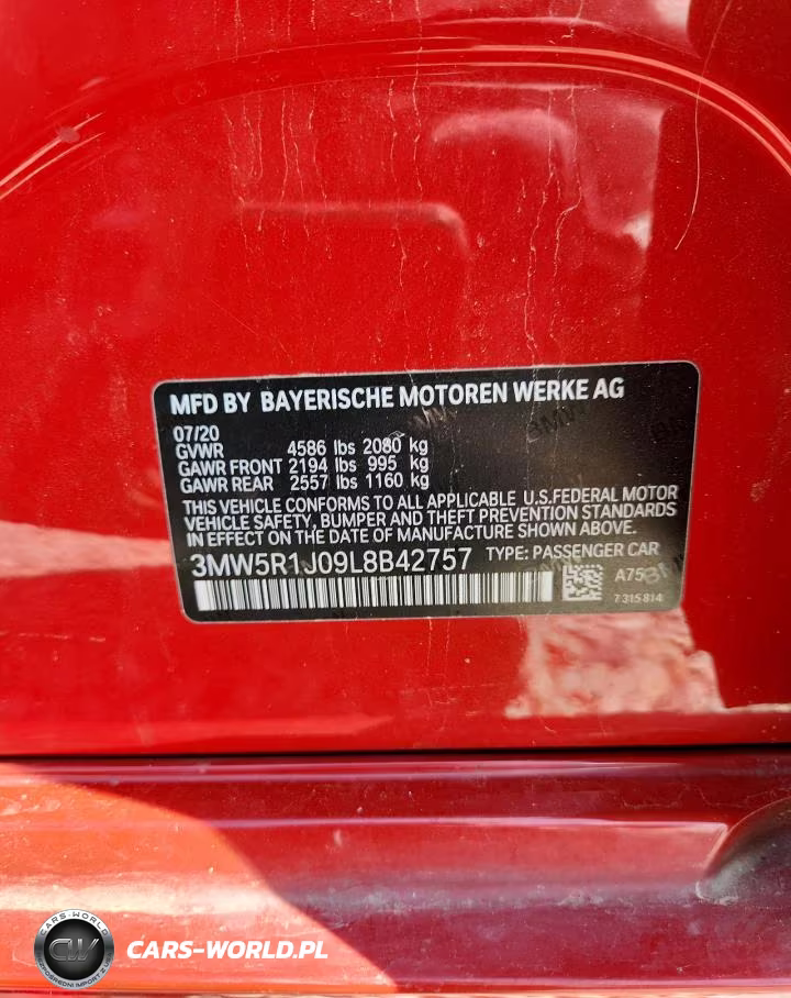 2020 BMW 330I VIN:3MW5R1J09L8B42757 - 12