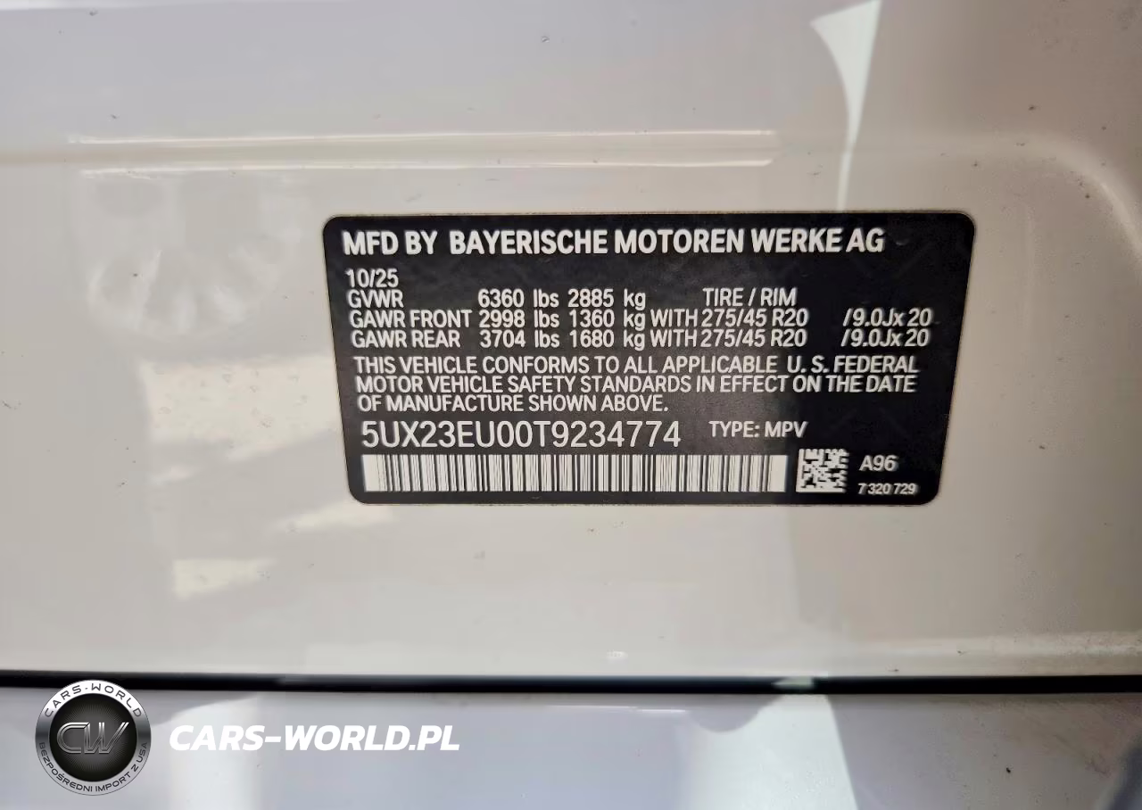 2026 B M W X Series X5 4D Suv 40I xDrive Msport VIN:5UX23EU00T9234774 - 13