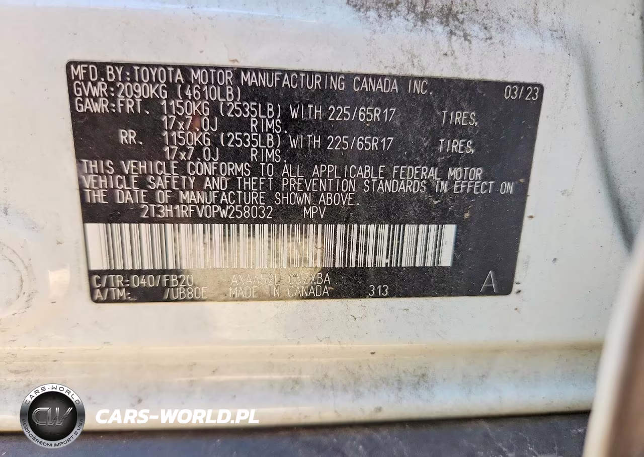 2023 Toyota Rav4 Le VIN:2T3H1RFV0PW258032 - 13