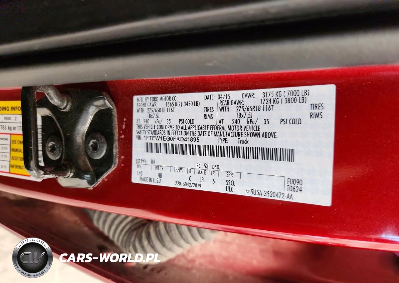 2015 Ford F150 Supercrew VIN:1FTEW1EG0FKD41895 - 12