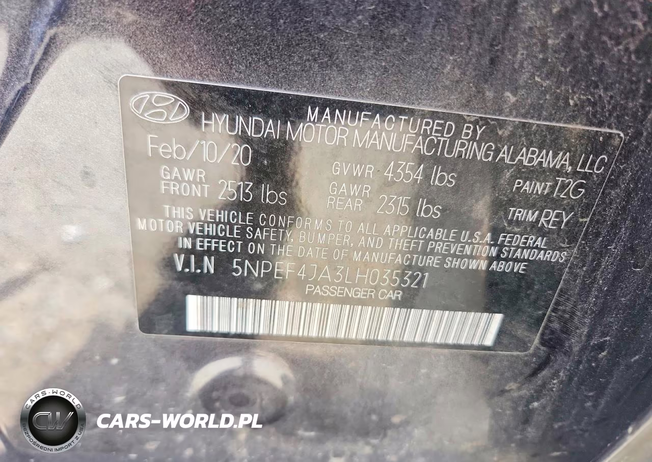 2020 Hyundai Sonata Sel VIN:5NPEF4JA3LH035321 - 13