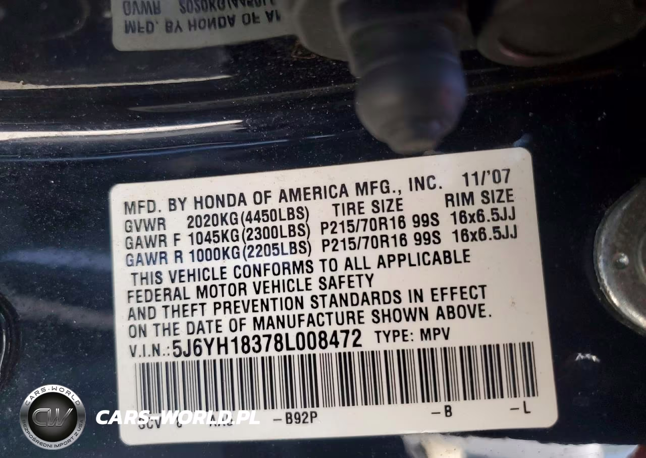 2008 Honda Element Lx VIN:5J6YH18378L008472 - 13