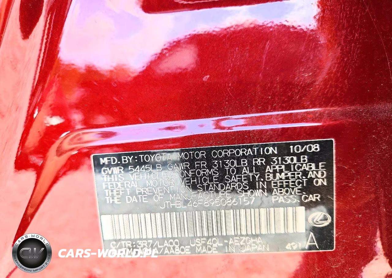 2009 Lexus Ls 460 VIN:JTHBL46F895086157 - 12
