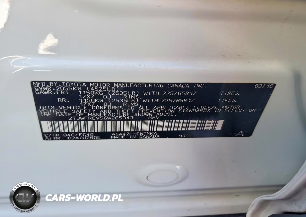 2016 Toyota Rav4 Xle VIN:2T3WFREV5GW265343 - 13
