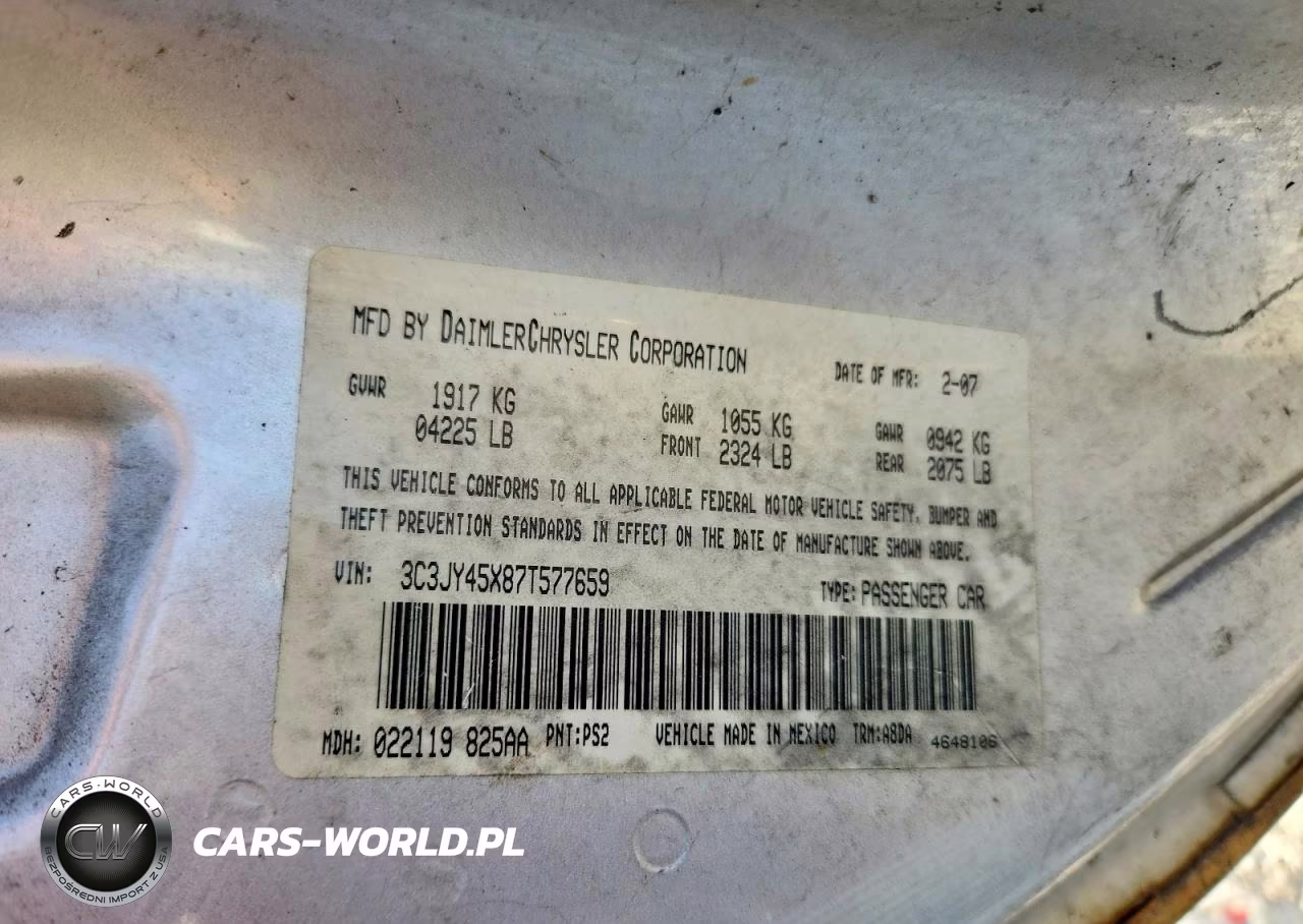 2007 Chrysler Pt Cruiser VIN:3C3JY45X87T577659 - 12