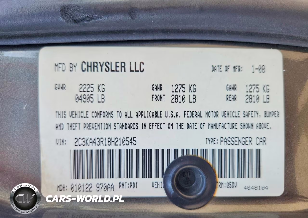2008 Chrysler 300 Lx VIN:2C3KA43R18H210545 - 12