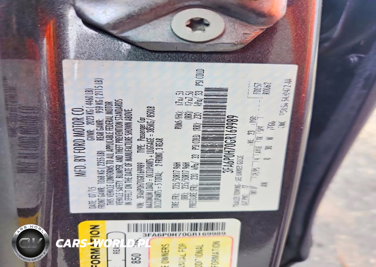 2016 Ford Fusion Se VIN:3FA6P0H70GR169989 - 12