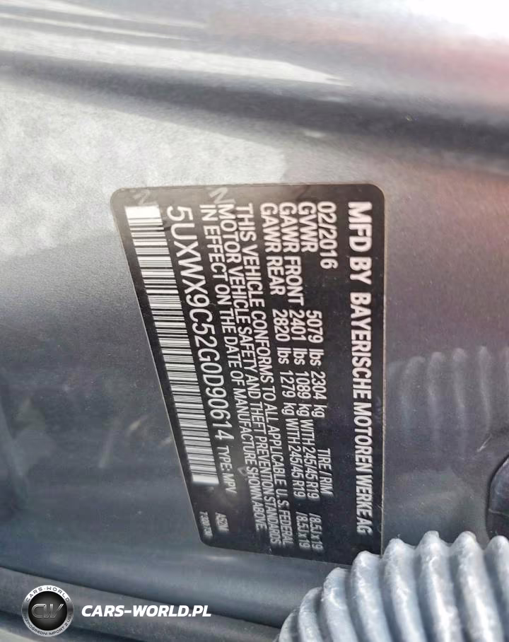 2016 BMW X3 xDrive28I VIN:5UXWX9C52G0D90614 - 13
